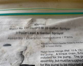 Sprayer paperwork