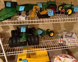 John Deere tractors, Tonka metal dump truck