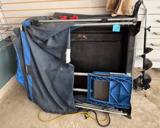 Ice fisihing sled, Strike Master ice augger