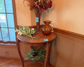 Antique round side table