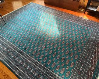 145"x111" wool rug with pad