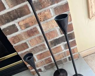 103 Pottery Barn Wrought Iron Candlestick Set
