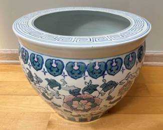 103 Floral Porcelain Fish Bowl Planter