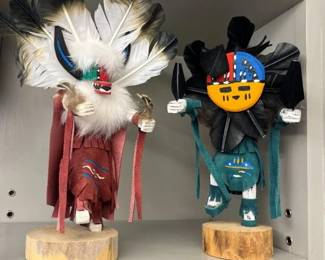 103 NavajoMade Kachina Folk Art Dolls