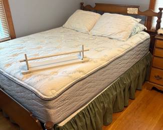 Full size bed with maple frame
