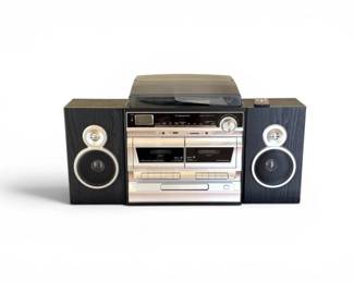 195 TrexonicTRX11BSStereoSystemwTurntableSpeakers
