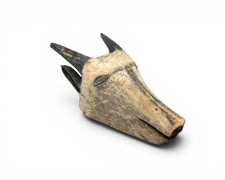 81 AfricanStyleHandCarvedWoodAntelopeAnimalMaskWallHanging