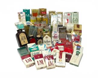 128 VintageTobaccoTinsCigarettePacksAdvertisingContainers