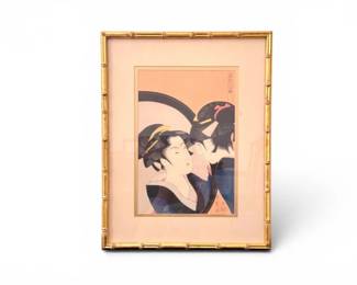 47 UtamaroBeautyBeforeaMirrorJapaneseWoodblockPrint
