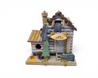 122 BearCreekLodgeWoodenBirdhouseCabinDcor