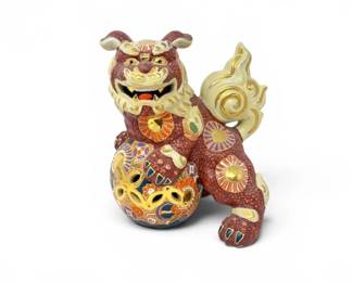 50 JapaneseKutaniPorcelainShishiGuardianLionFigure