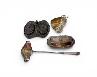 127 SilverplateServingPiecesCoveredButterDishAssortment
