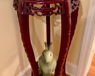 Marble topped plant stand.