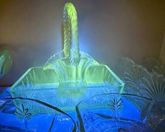 Depression era uranium glass.