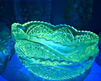 Depression era uranium glass.