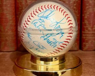 Signed baseball.