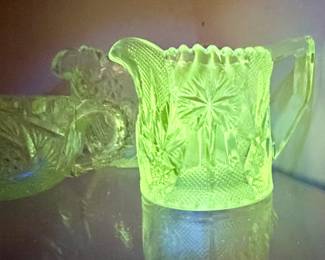 Depression era uranium glass.