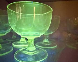 Depression era uranium glass.