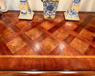 Top surface of Hooker Furniture Seven Seas chest.