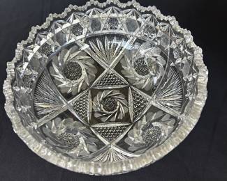 American Brilliant Period Cut Glass Bowl