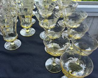 Fostoria Trojan Topaz Yellow Stemware