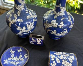 Chinese Cloisonné Set