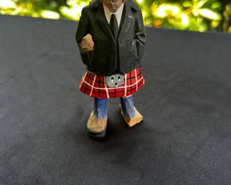 Wooden Scottish Figurine