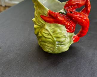 Royal Bayreuth Creamer w Lobster Handle and Cabbage Body