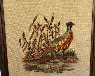 Vintage Pheasant Needlepoint