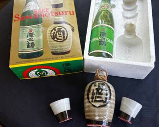 Vintage Sawanotsuru Sake Set