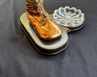Bronze Baby Shoe Ash Tray - Because they go so well together!
