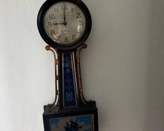 New Haven Clock Company Antique Banjo Wall Clock
