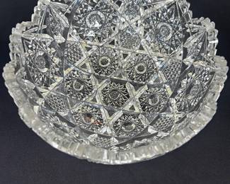 American Brilliant Period Cut Glass Bowl
