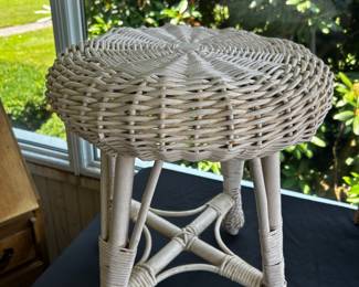 Vintage Wicker Stool