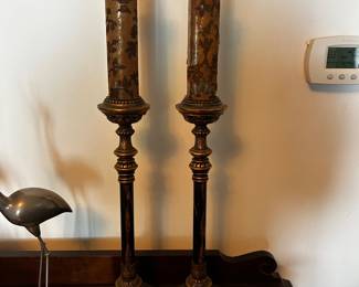 Rare Antique Alter Lamps