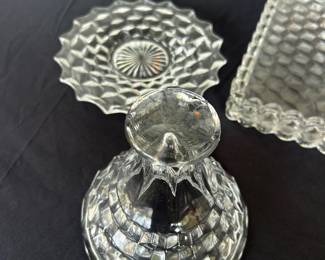 Fostoria Cubist Candy Dish and Pedestal