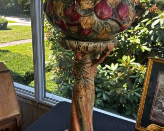 Weller Potter Baldwin Apple Jardiniere and Pedestal! WOW