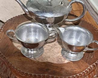 Arts and crafts Hand hammered tea set
