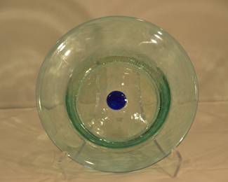 Rare Mid Century Kosta Boda "Bella" hand made bowl by Monica Backstrom, 9 5/8"