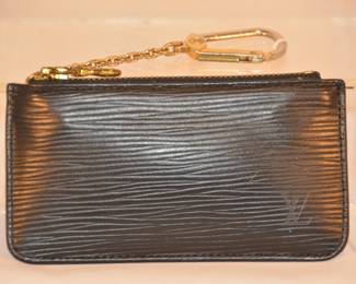Authentic Louis Vuitton Black Epi Key Pouch