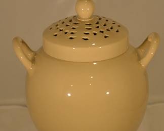 Vintage Wedgwood of Etruria & Barlaston "Drabware" Large 10" Jar with Pierced  Lid