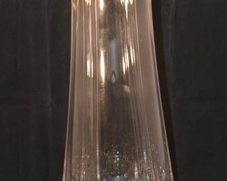 Mid Century Ruffled Tall Glass 16.5"Vase