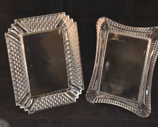Vintage Waterford 4" x 6" "Makefield" and a Waterford 4" x 6" Wellesley" Crystal Picture Frame