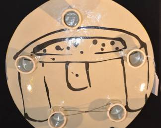 Back Side of the Ceramic Wall Art/ Centerpiece by Judith Salomon