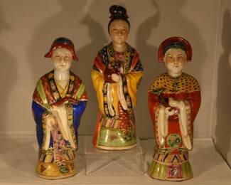 Vintage Chinese Porcelain Figures, 13" Sold Separately