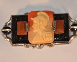 Art Deco Bakelite With a Roman Solider Brooch, 3.1/4"