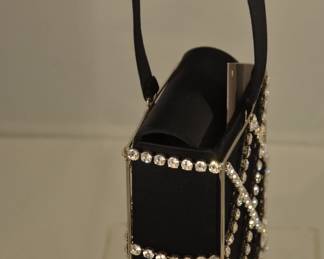 Side View Of the Swarovski Cage Evening Bag in Mint Condittion