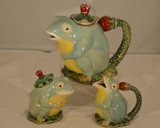 Vintage Henrikson Imports 8" Teapot Shown with the Creamer and Sugar Set, Sold Separately