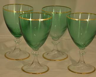 Murano Stemware/Goblets 8.5"  by Nason Maretti, 2 Sets of Four