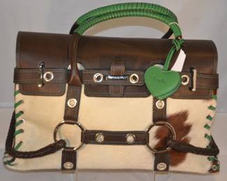 New Luella Giselle Pony Hair and Leather Handbag with COA and Dustcover